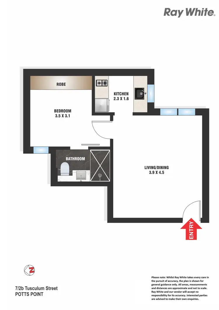 Floorplan of Homely apartment listing, 7/2b Tusculum Street, Potts Point NSW 2011