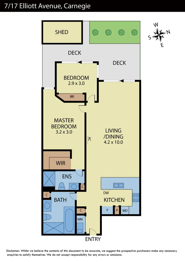 Floorplan of Homely apartment listing, 7/17 Elliott Avenue, Carnegie VIC 3163