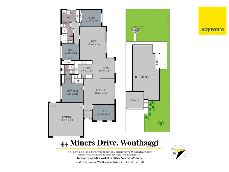 Floorplan of Homely house listing, 44 Miners Drive, Wonthaggi VIC 3995