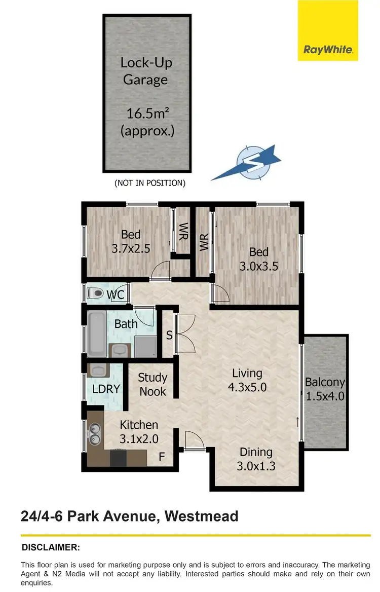 Floorplan of Homely unit listing, 24/4-6 Park Avenue, Westmead NSW 2145