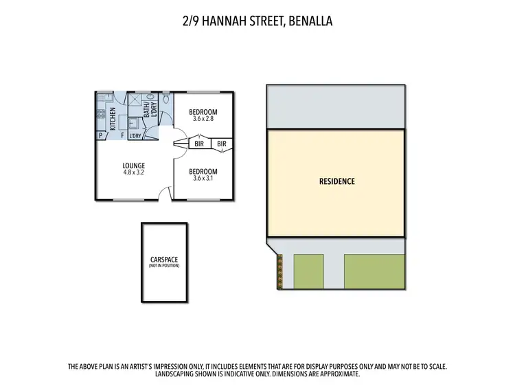 Floorplan of Homely unit listing, 2/9 Hannah Street, Benalla VIC 3672
