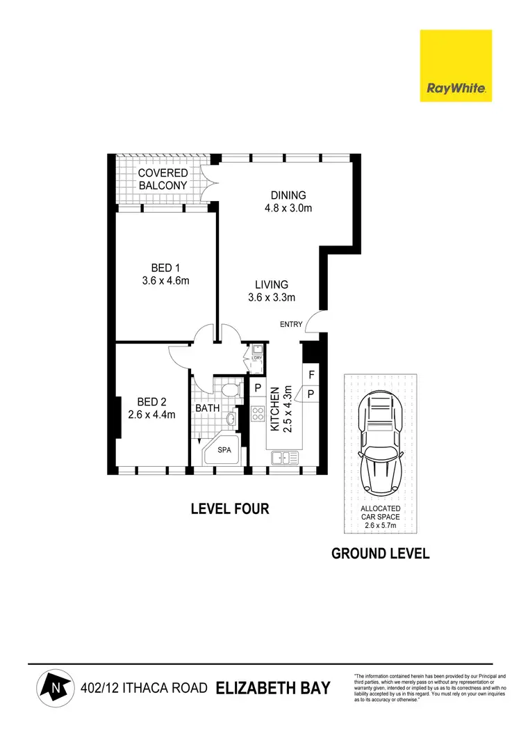 Floorplan of Homely apartment listing, 402/12 Ithaca Road, Elizabeth Bay NSW 2011