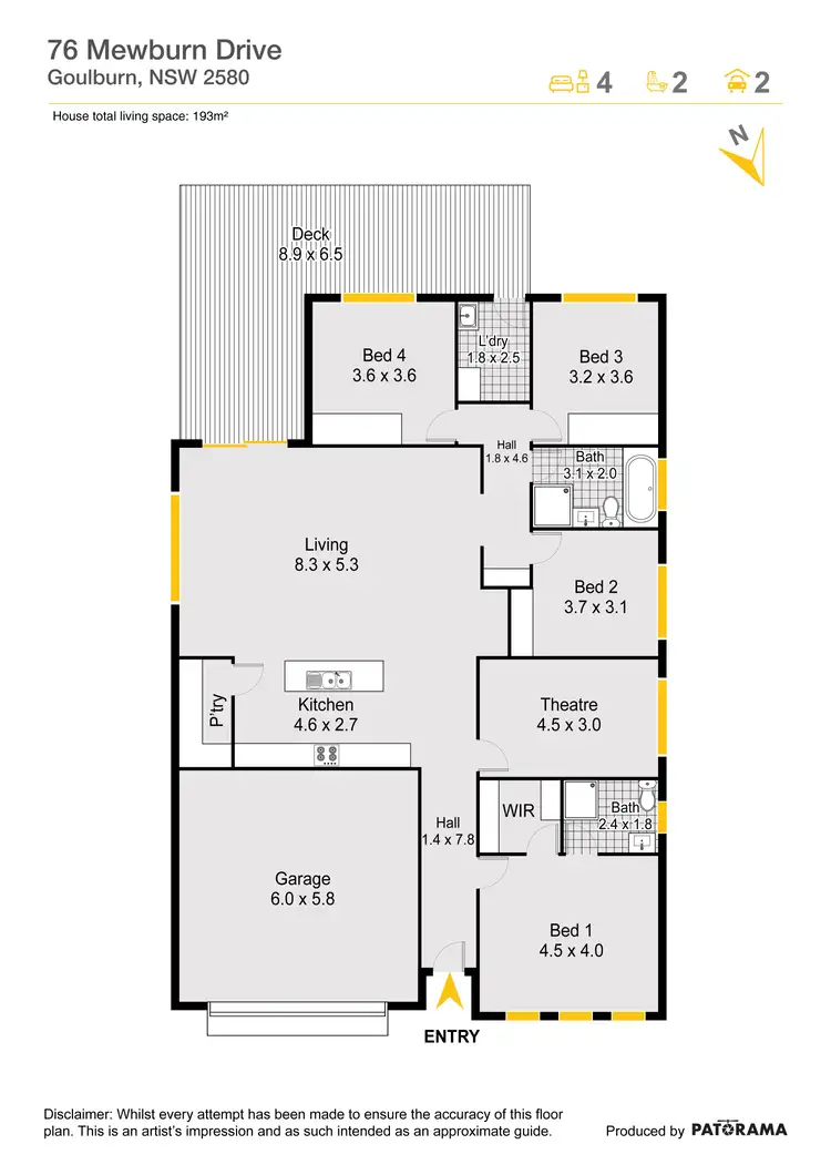 Floorplan of Homely house listing, 76 Mewburn Drive, Goulburn NSW 2580