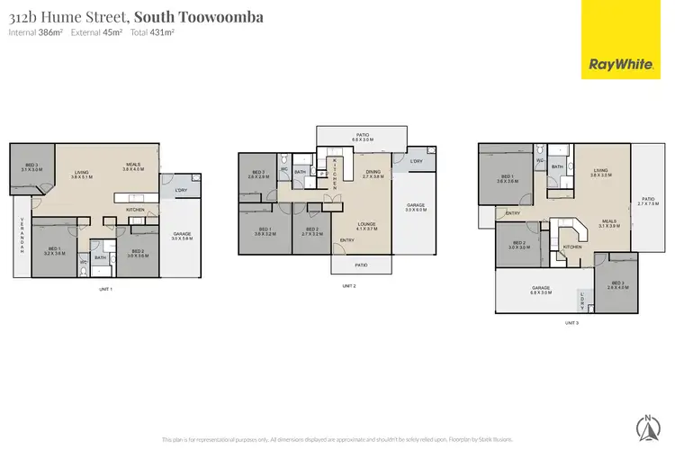 Floorplan of Homely unit listing, 2/312b Hume Street, Centenary Heights QLD 4350