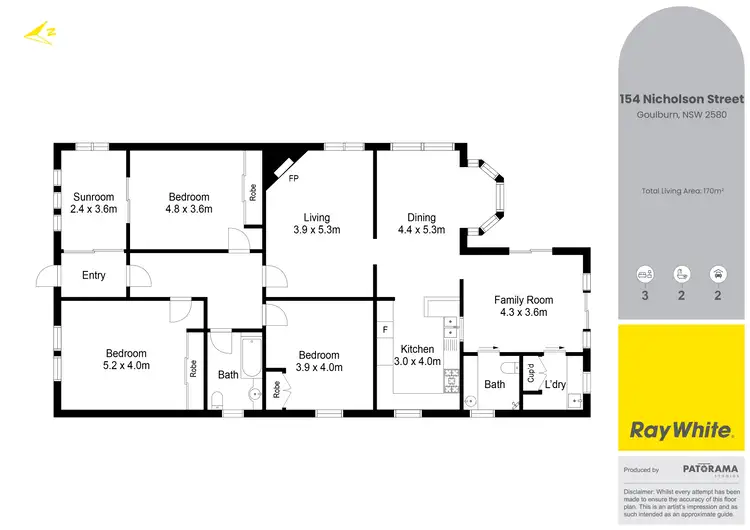 Floorplan of Homely house listing, 154 Nicholson Street, Goulburn NSW 2580