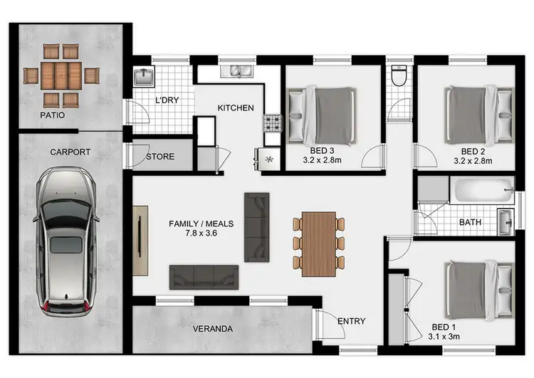 Floorplan of Homely house listing, 38 Julie Road, Ellen Grove QLD 4078
