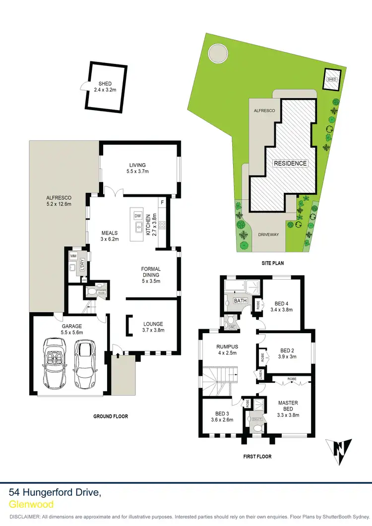 Floorplan of Homely house listing, 54 Hungerford Drive, Glenwood NSW 2768