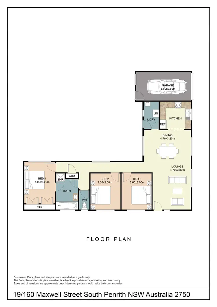 Floorplan of Homely villa listing, 19/160 Maxwell Street, South Penrith NSW 2750
