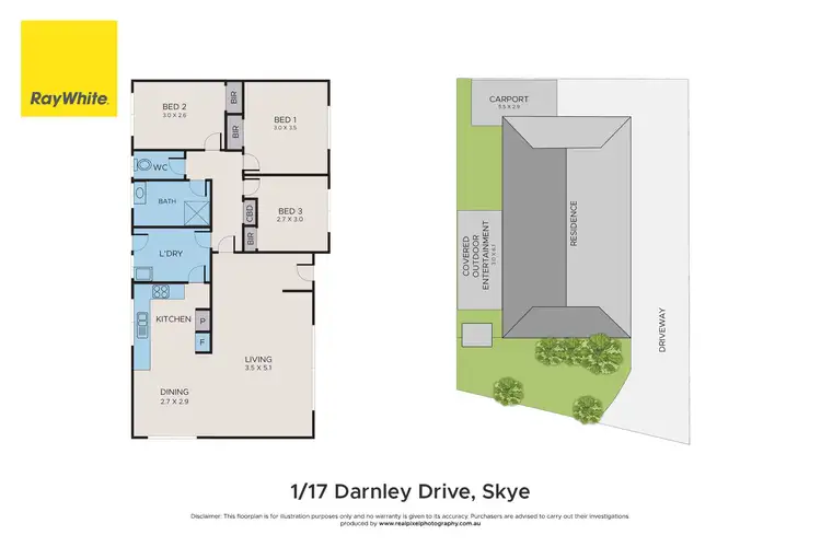 Floorplan of Homely unit listing, 1/17 Darnley Drive, Skye VIC 3977