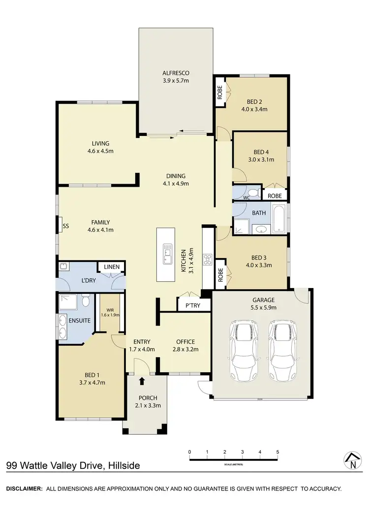Floorplan of Homely house listing, 99 Wattle Valley Drive, Hillside VIC 3037