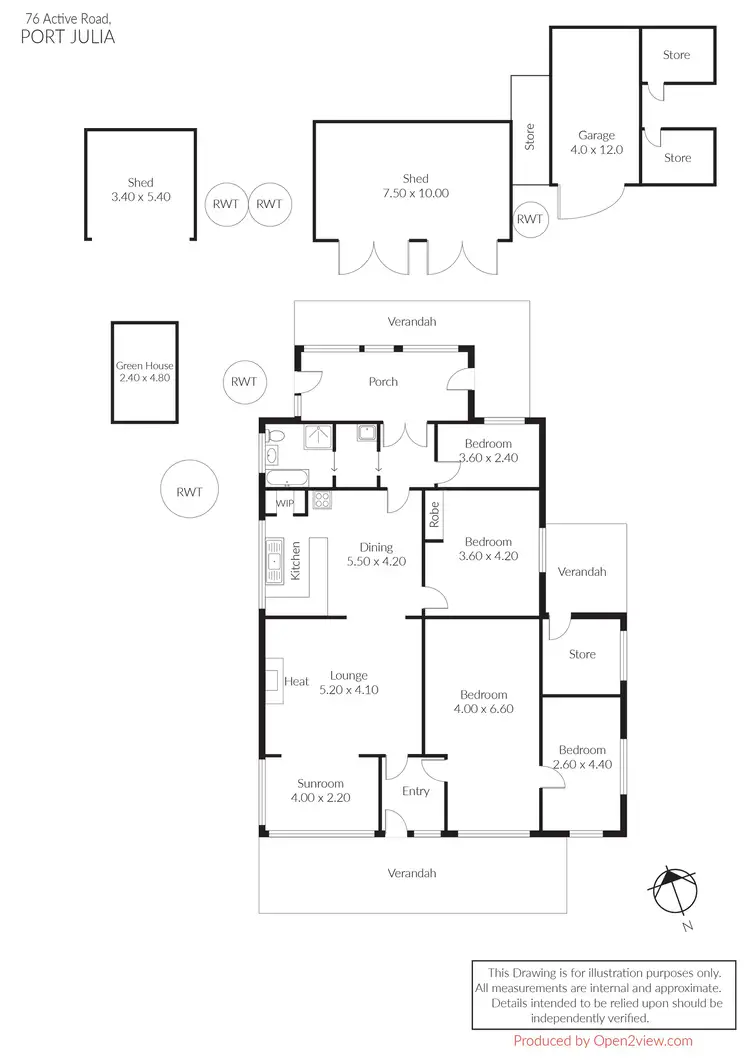 Floorplan of Homely house listing, 76-80 Active Road, Port Julia SA 5580
