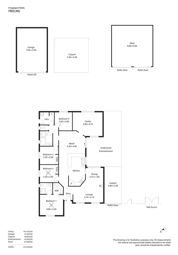 Floorplan of Homely house listing, 4 Sugargum Place, Freeling SA 5372