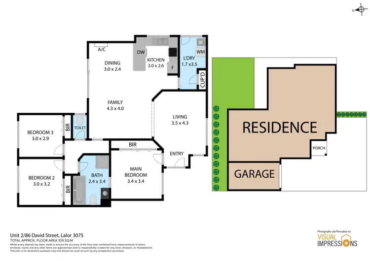 Floorplan of Homely unit listing, 2/86 David Street, Lalor VIC 3075