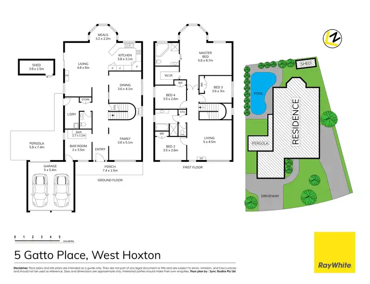 Floorplan of Homely house listing, 5 Gatto Place, West Hoxton NSW 2171
