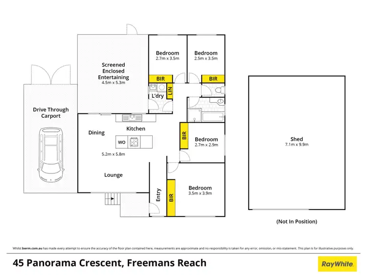 Floorplan of Homely house listing, 45 Panorama Crescent, Freemans Reach NSW 2756
