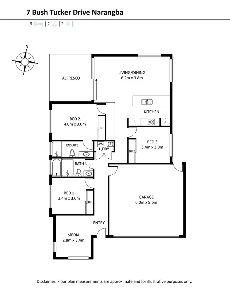 Floorplan of Homely house listing, 7 Bush Tucker Drive, Narangba QLD 4504