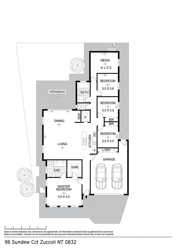 Floorplan of Homely house listing, 98 Sundew Circuit, Zuccoli NT 832