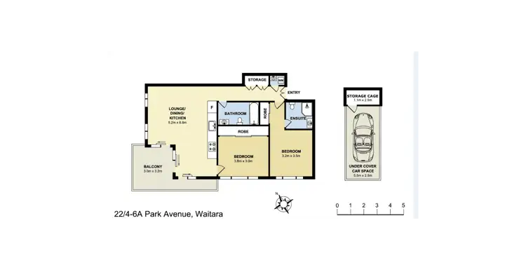 Floorplan of Homely apartment listing, 22/4-6A Park Avenue, Waitara NSW 2077
