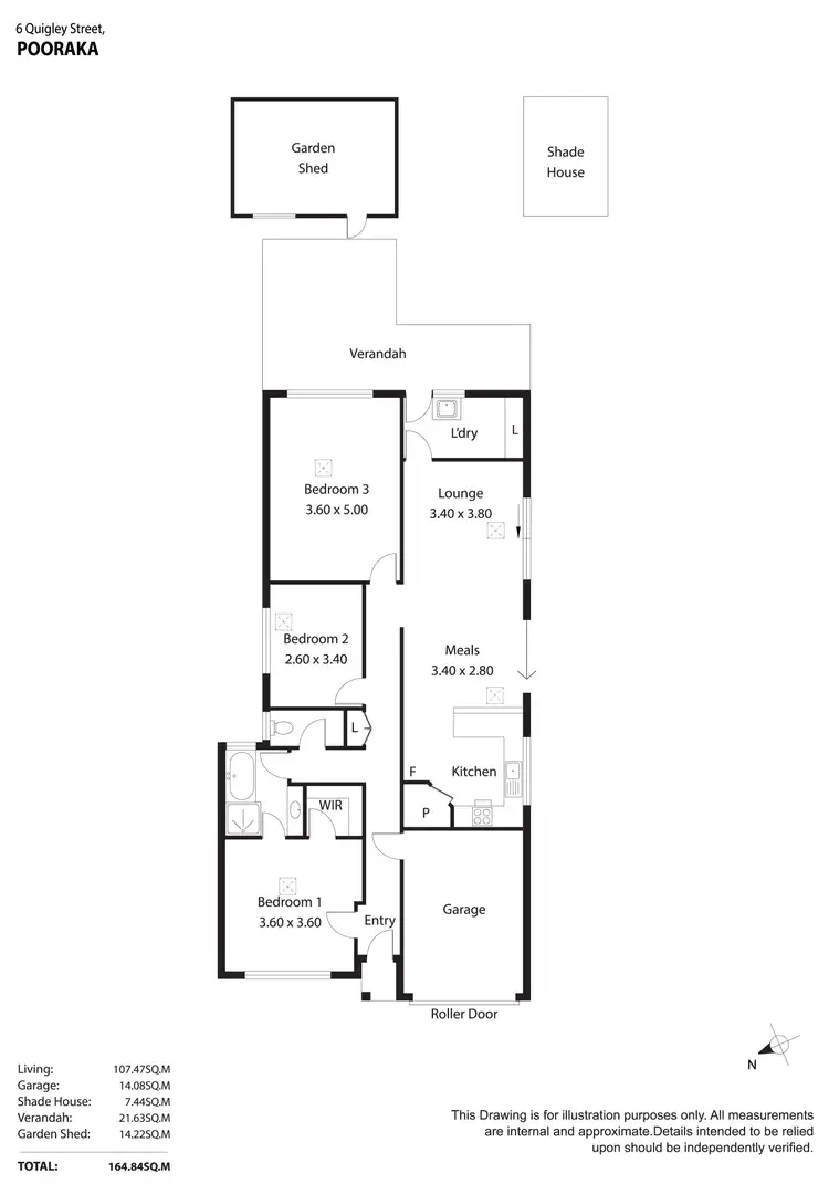 Floorplan of Homely house listing, 6 Quigley Street, Pooraka SA 5095