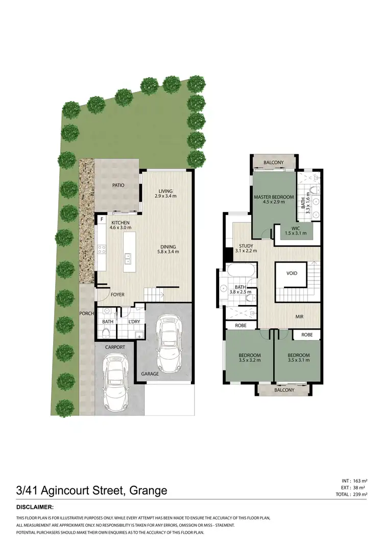 Floorplan of Homely townhouse listing, 3/41 Agincourt Street, Grange QLD 4051