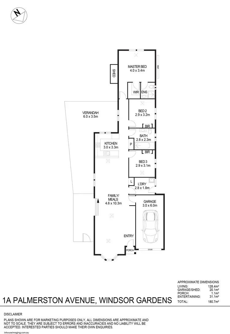 Floorplan of Homely house listing, 1A Palmerston Road, Windsor Gardens SA 5087
