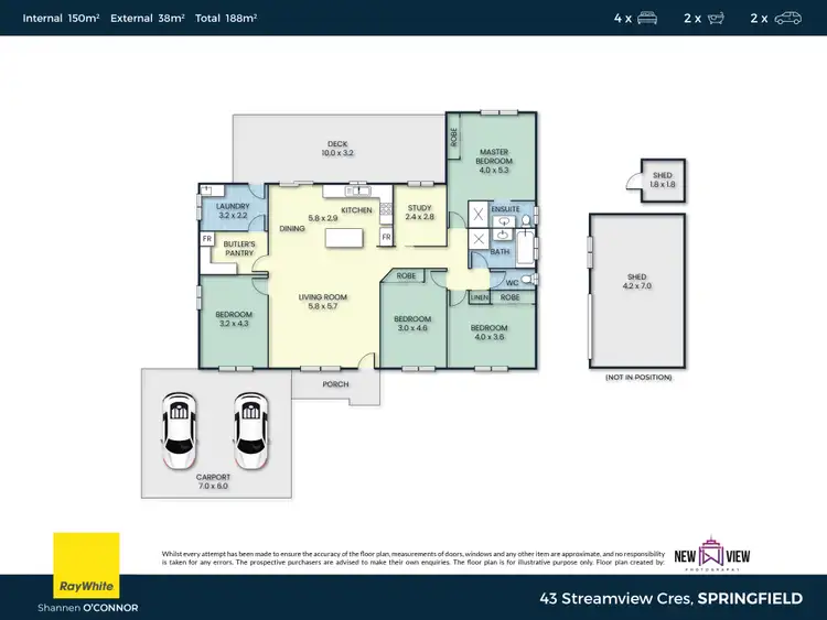 Floorplan of Homely house listing, 43 Streamview Crescent, Springfield QLD 4300