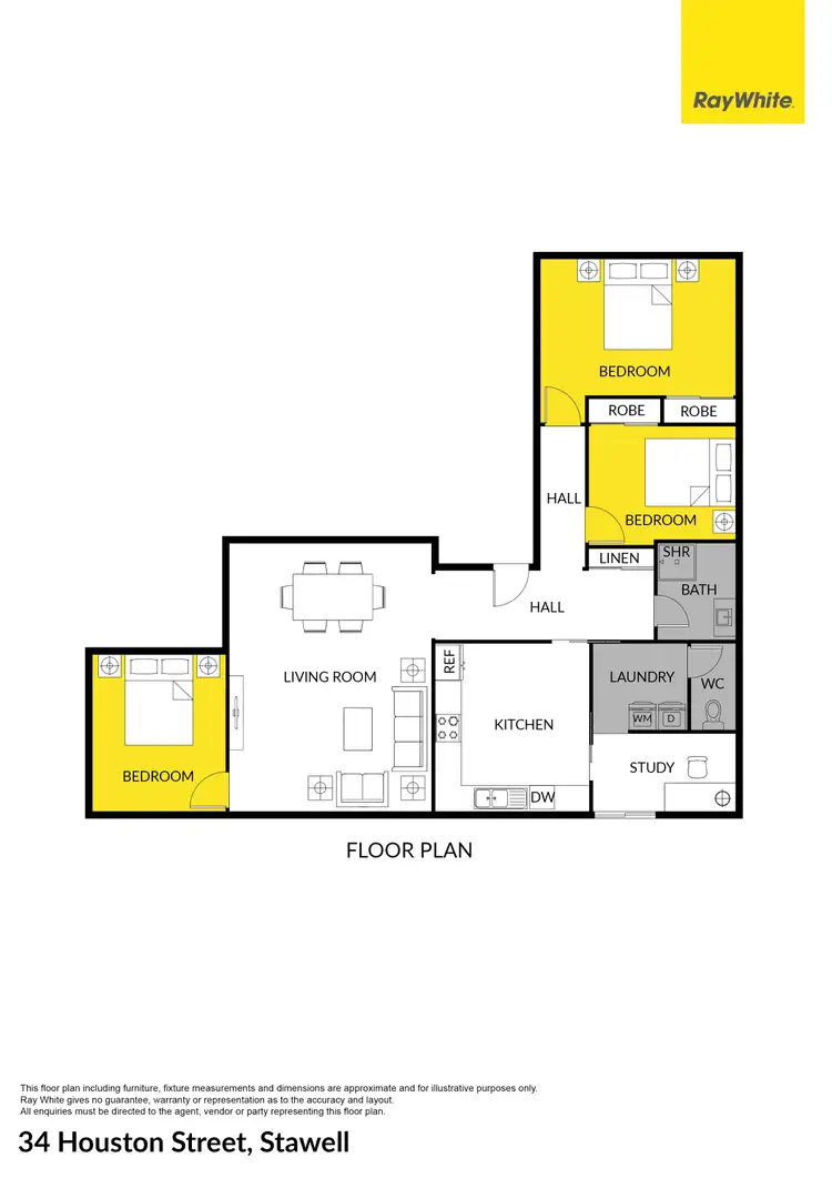 Floorplan of Homely house listing, 34 Houston Street, Stawell VIC 3380