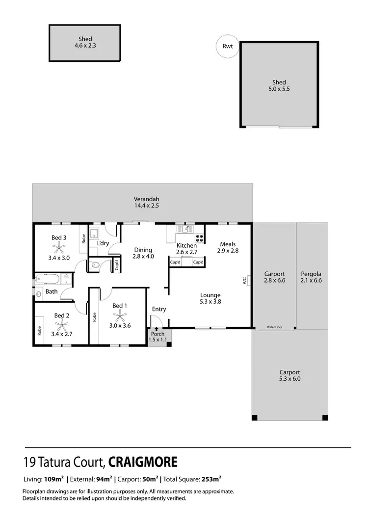 Floorplan of Homely house listing, 19 Tatura Court, Craigmore SA 5114