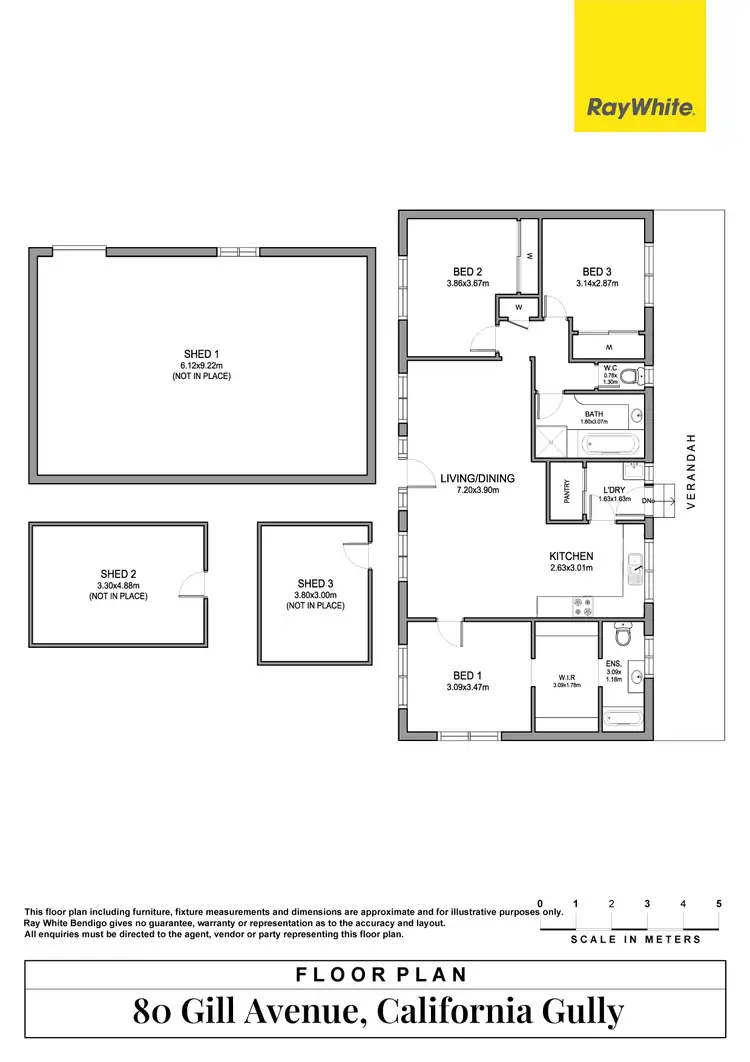 Floorplan of Homely house listing, 80 Gill Avenue, California Gully VIC 3556