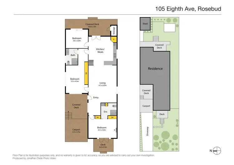 Floorplan of Homely house listing, 105 Eighth Avenue, Rosebud VIC 3939