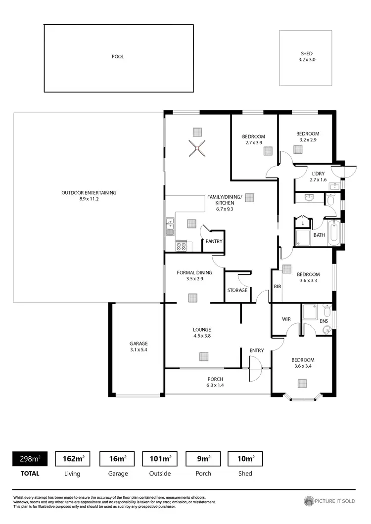 Floorplan of Homely house listing, 1 Somerset Grove, Craigmore SA 5114