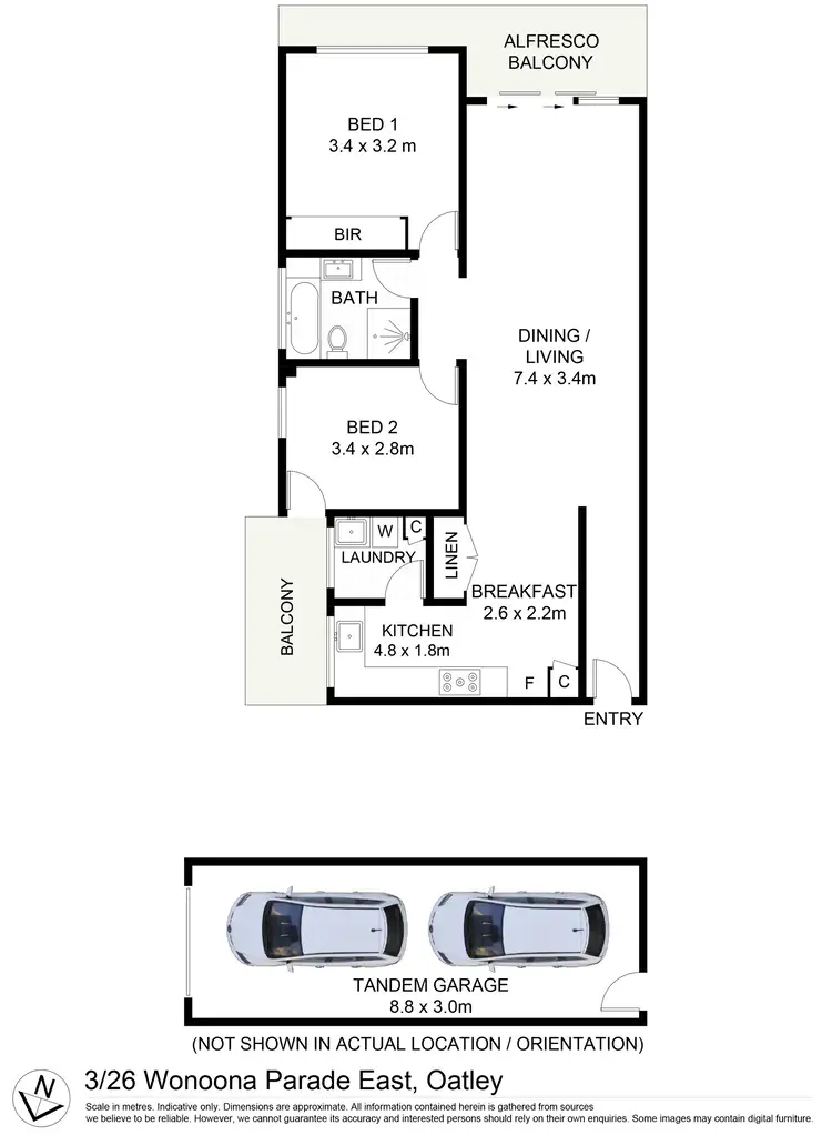 Floorplan of Homely apartment listing, 3/26 Wonoona Parade East, Oatley NSW 2223