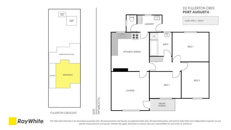 Floorplan of Homely house listing, 22 Fullerton Crescent, Port Augusta SA 5700