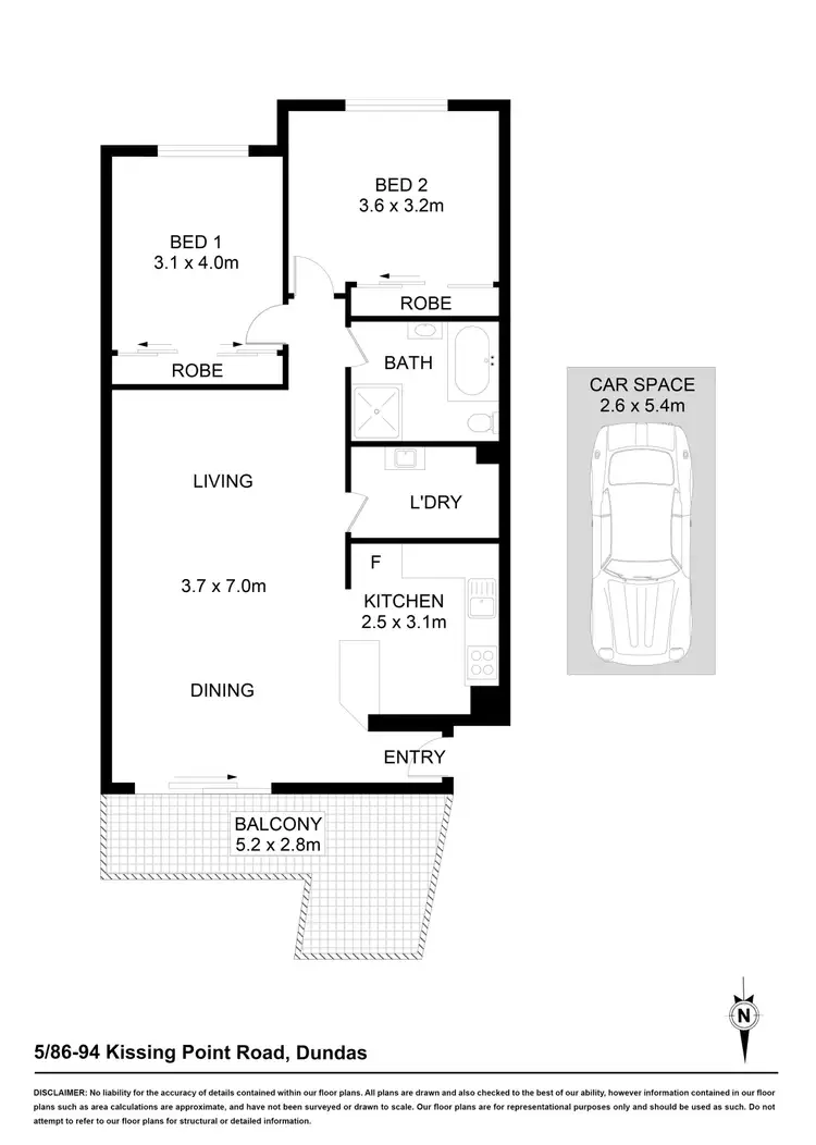 Floorplan of Homely apartment listing, 5/86-94 Kissing Point Road, Dundas NSW 2117