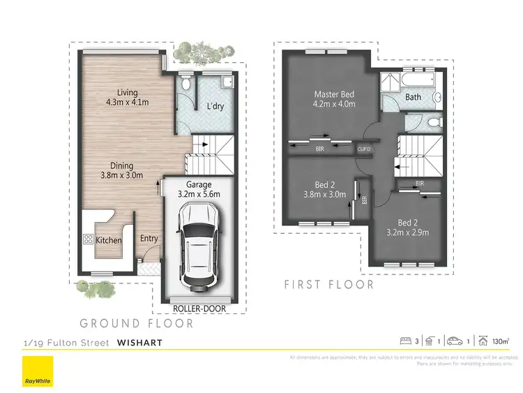 Floorplan of Homely townhouse listing, 1/3 Lani Street, Wishart QLD 4122
