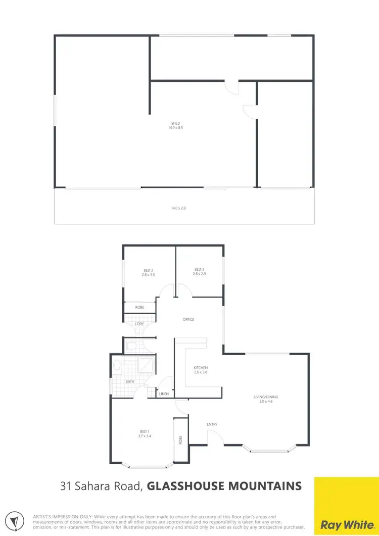 Floorplan of Homely house listing, 31 Sahara Road, Glass House Mountains QLD 4518