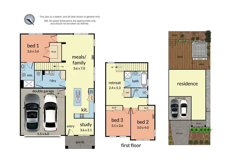 Floorplan of Homely townhouse listing, 99 Spriggs Drive, Croydon VIC 3136