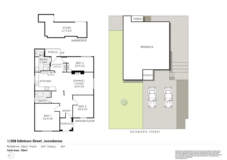 Floorplan of Homely house listing, 208 Edinboro Street, Joondanna WA 6060