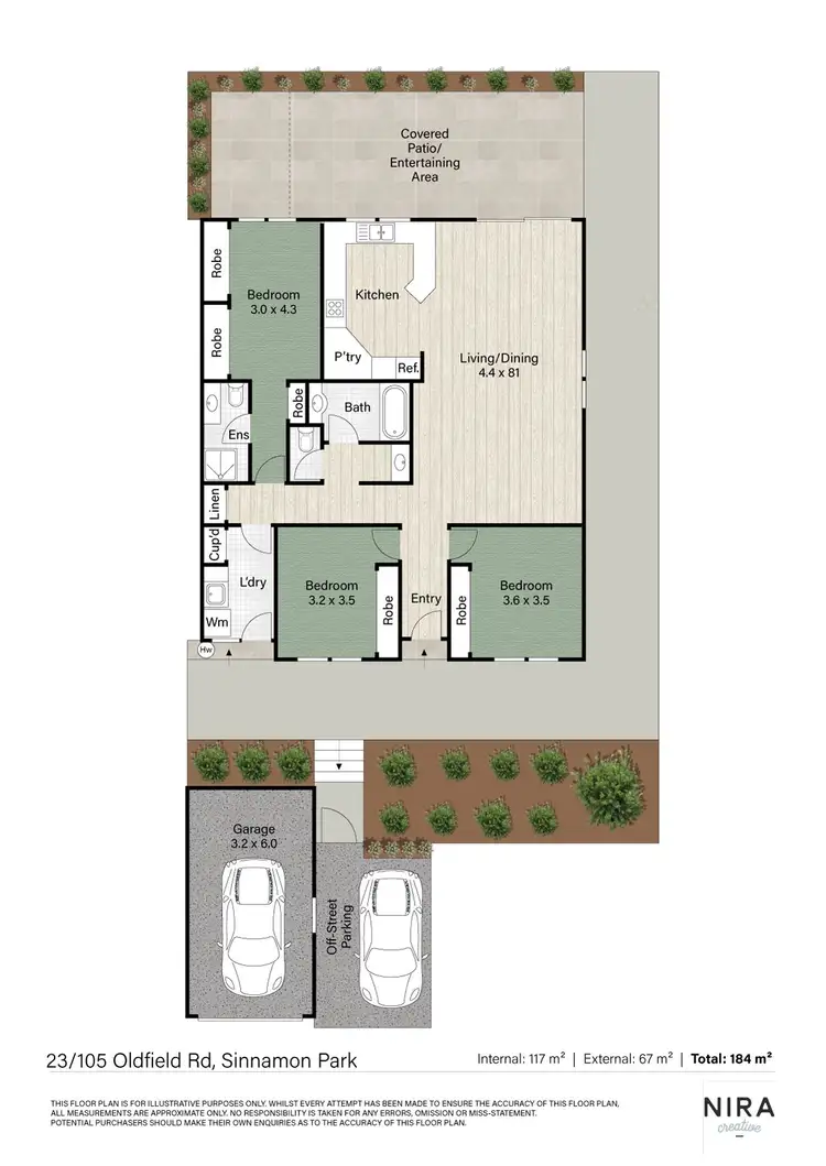 Floorplan of Homely townhouse listing, 23/105 Oldfield Road, Sinnamon Park QLD 4073