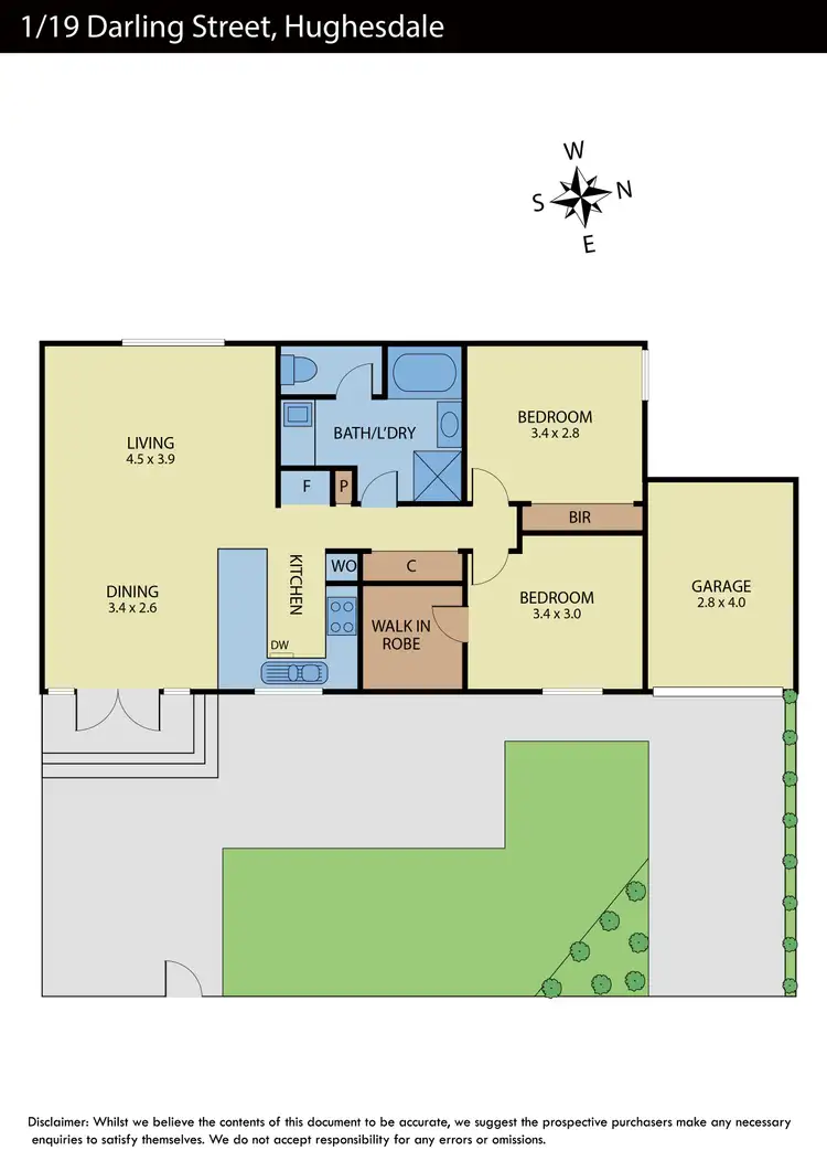 Floorplan of Homely unit listing, 1/19 Darling Street, Hughesdale VIC 3166