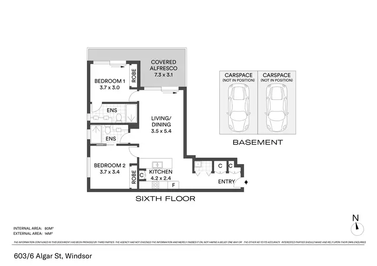 Floorplan of Homely apartment listing, 603/6 Algar Street, Windsor QLD 4030