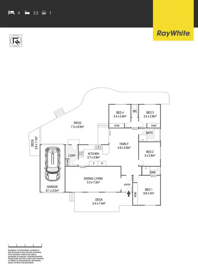 Floorplan of Homely house listing, 41 Ashcroft Crescent, Monash ACT 2904