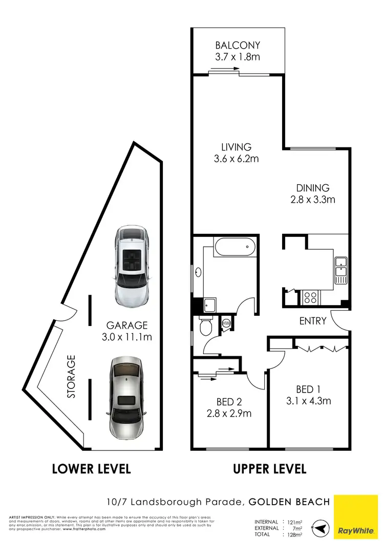 Floorplan of Homely unit listing, Unit 10/7 Landsborough Parade, Golden Beach QLD 4551