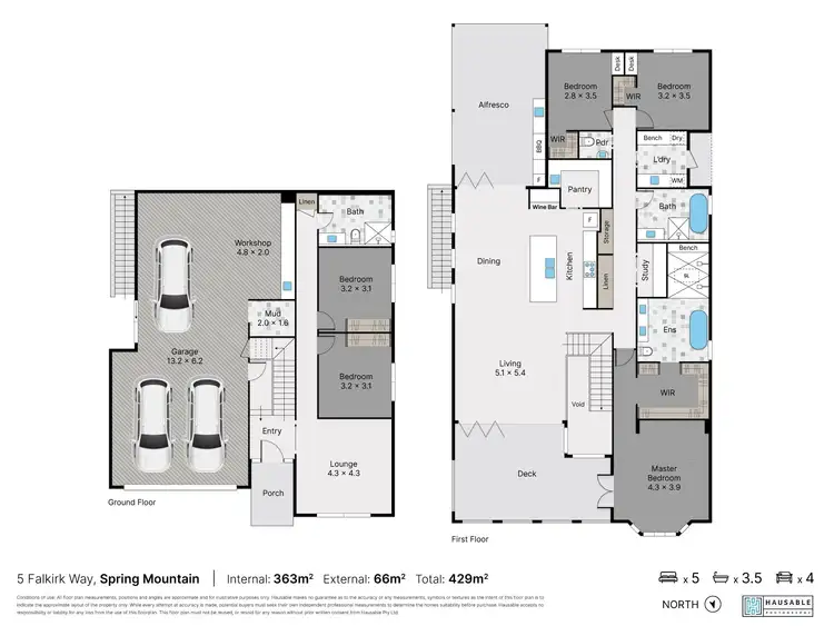 Floorplan of Homely house listing, 5 Falkirk Way, Spring Mountain QLD 4300