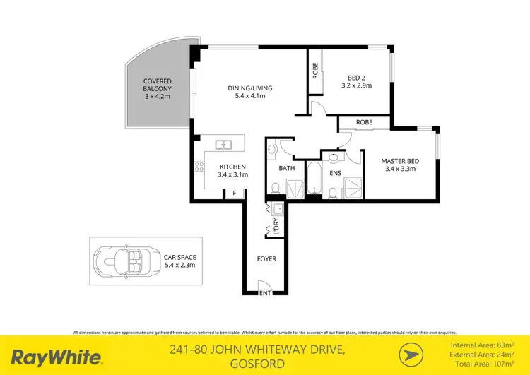 Floorplan of Homely apartment listing, 241/80 John Whiteway Drive, Gosford NSW 2250