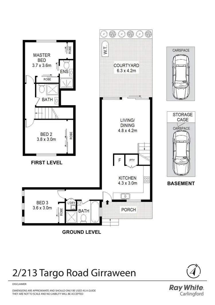 Floorplan of Homely townhouse listing, 2/213 Targo Road, Girraween NSW 2145