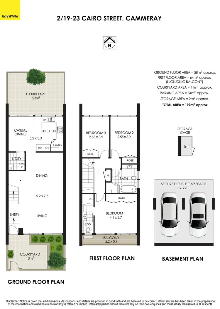 Floorplan of Homely townhouse listing, 2/19-23 Cairo Street, Cammeray NSW 2062