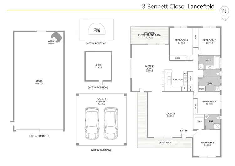 Floorplan of Homely house listing, 3 Bennett Close, Lancefield VIC 3435