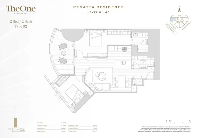 Floorplan of Homely apartment listing, 1102/8 Adelaide Street, Brisbane City QLD 4000