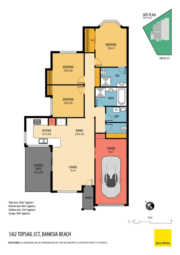 Floorplan of Homely semi-detached listing, 1/62 Topsail Circuit, Banksia Beach QLD 4507